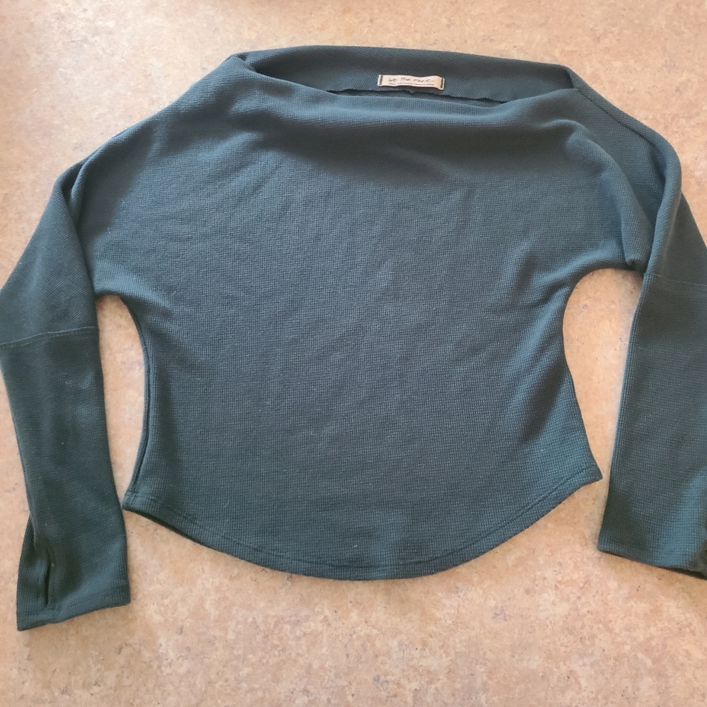 We the Free Teal Crop Top in Size Small